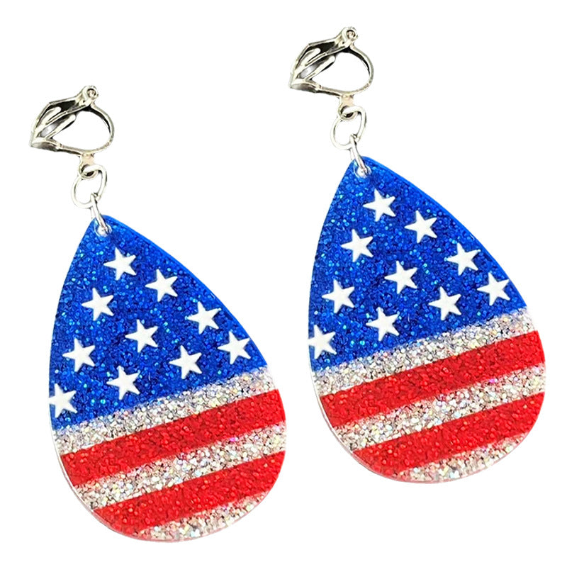 Wholesale American Independence Day fireworks acrylic earrings