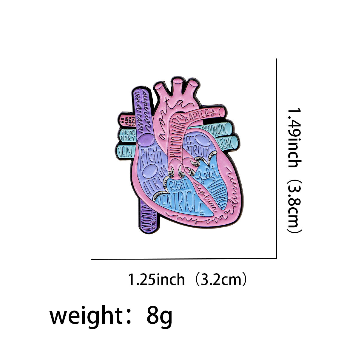 Wholesale Human Organ Lung Doctor Brooch