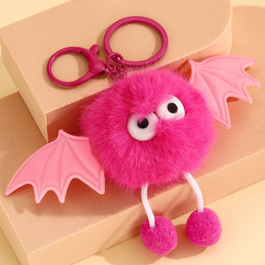 Wholesale  Plush Bat Bag Pendant Keychain Cute Decorative Accessory