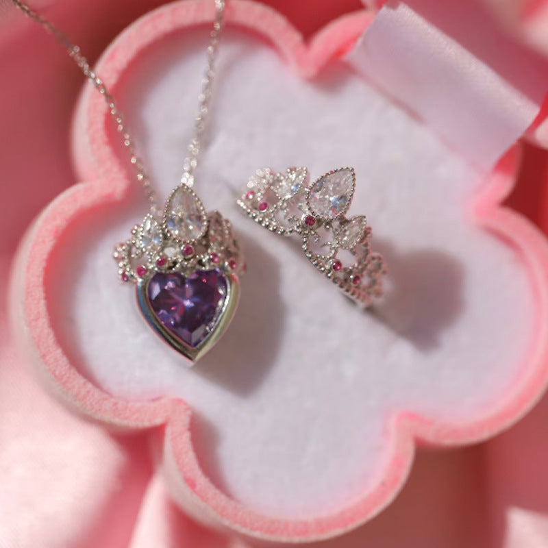 Wholesale Crown Diamond Fashion Hollow Love Necklaces ACC-NE-ShaoYu001