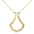Wholesale  simple U-shaped necklace  fan-shaped clavicle chain