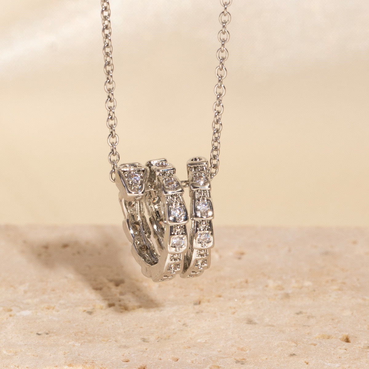 Wholesale Light Luxury Full Diamond Snake Bone Necklaces ACC-NE-NaBao004