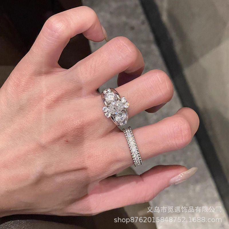 Wholesale Old Money Style Vintage Zircon Ring for Women - Fashion Jewelry Accessory,  Gift Idea