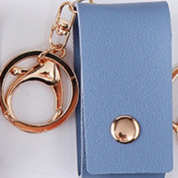 Wholesale PU Leather Keychain 30Ml Hand Sanitizer Bottle Case Boutique Resale European Style White