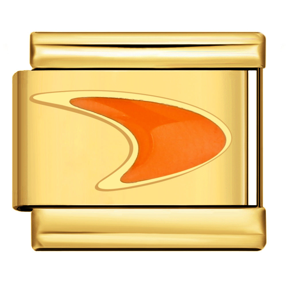 Wholesale Italian Charm Bracelet 9mm DIY Car Logo Series   Creative Stainless Steel Composable Bracelet