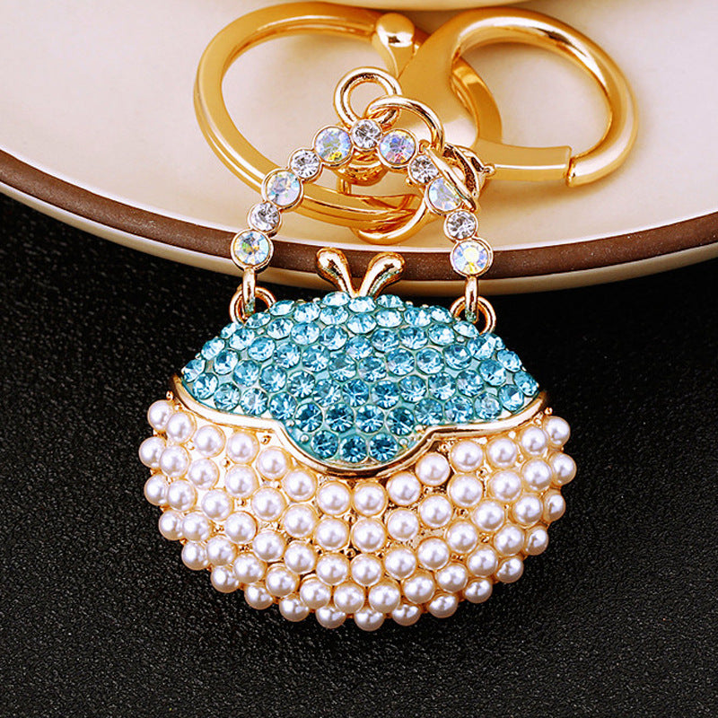 Wholesale Pearl Diamond Zinc Alloy Keychains ACC-KC-RuiYuan002