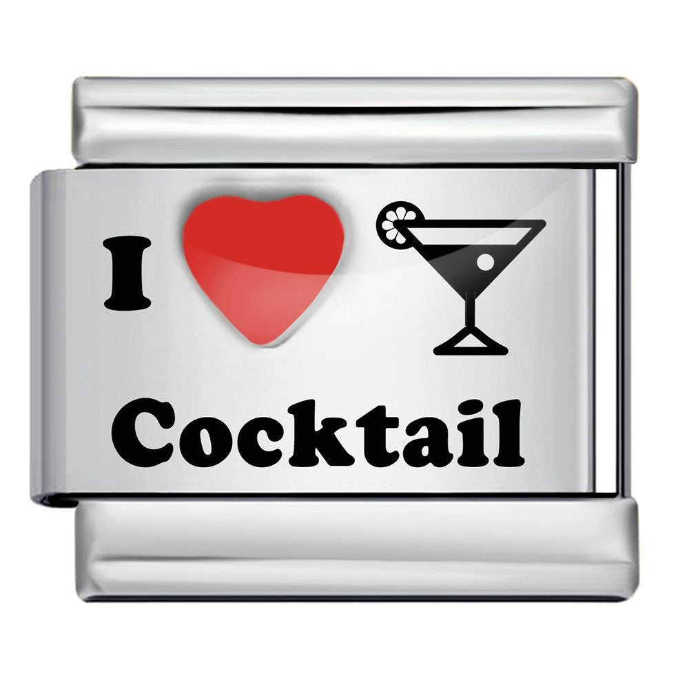 Wholesale Stainless Steel Drink Themed Laser Engraved Modular Bracelet Chic Jewelry Accessory For Everyday Wear