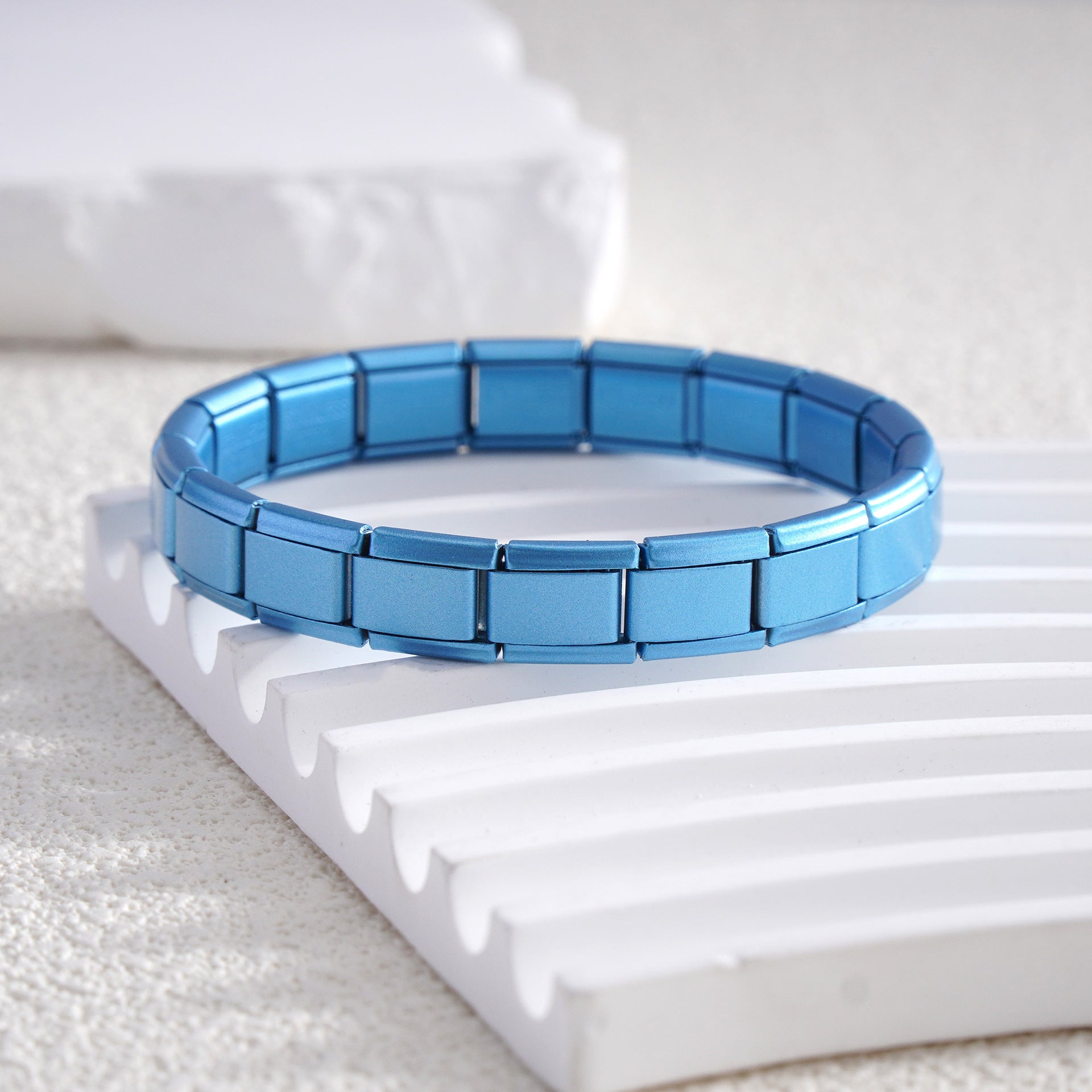 Wholesale Italian Charm Bracelet 9mm DIY Splicing Solid Color Stainless Steel Composable Bracelet