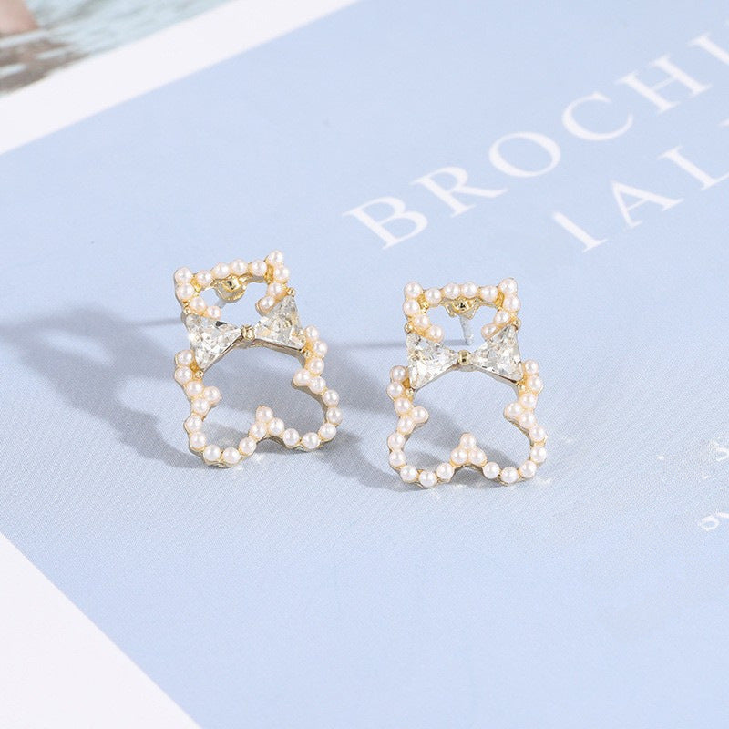 Wholesale s925 silver needle long square tassel earrings