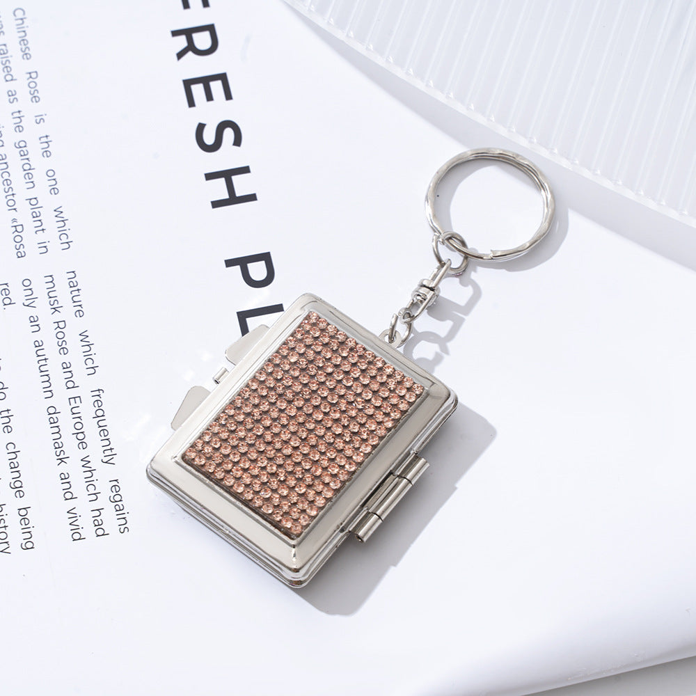 Wholesale Rhinestone Mini Makeup Mirror Keychains ACC-KC-ZhiYa053