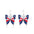 Wholesale  Independence Day earrings  personality red white blue diamond flag USA five-pointed star earrings