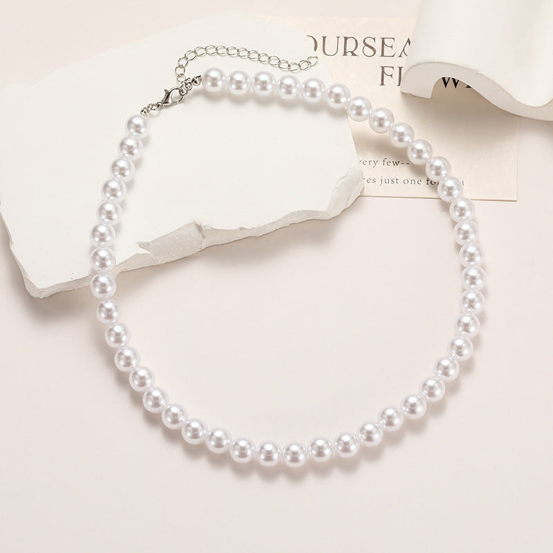 Wholesale light luxury pearl chain clavicle chain necklace