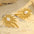 Wholesale  18k gold  petal pearl does not fade stainless steel earrings