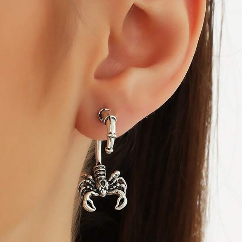 Wholesale  retro punk scorpion earrings