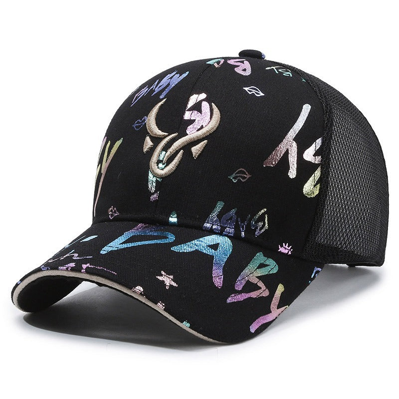 Wholesale Graffiti Embroidery Breathable Hat Baseball Cap ACC-HT-YuFeng001