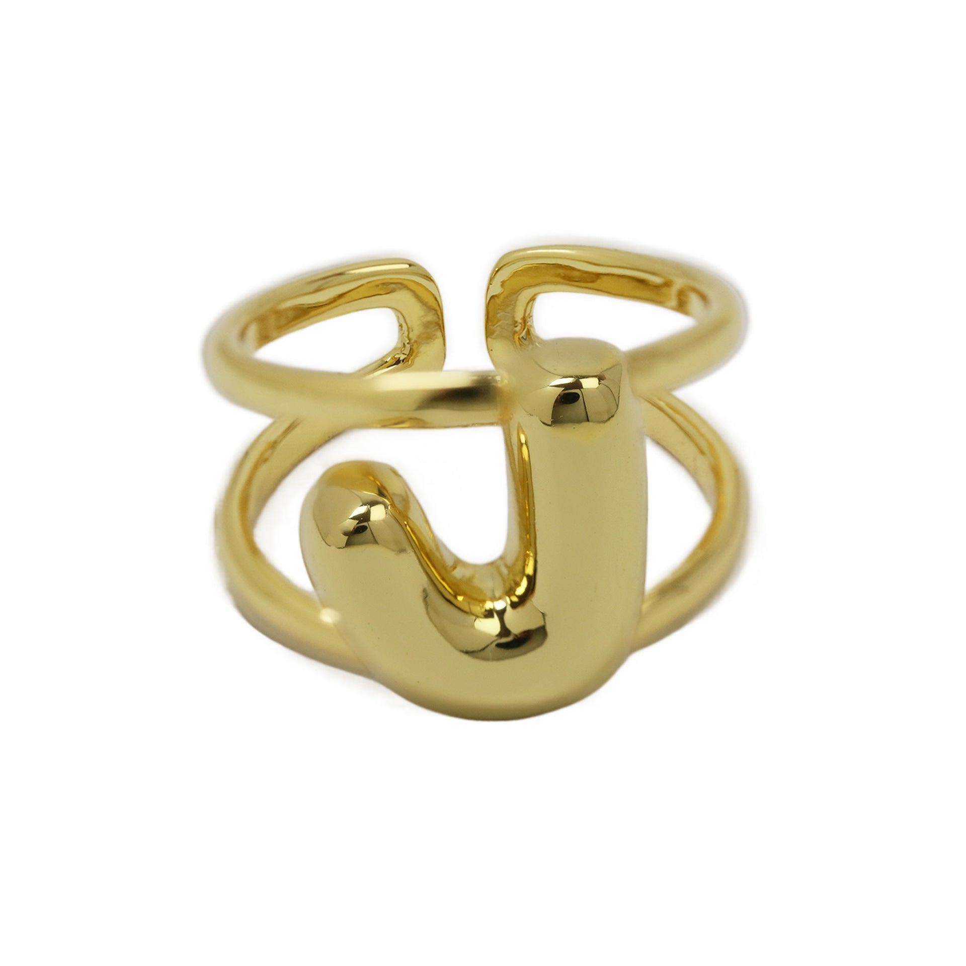 Wholesale  26 A-Z English Letter Open Luxury Women's Rings