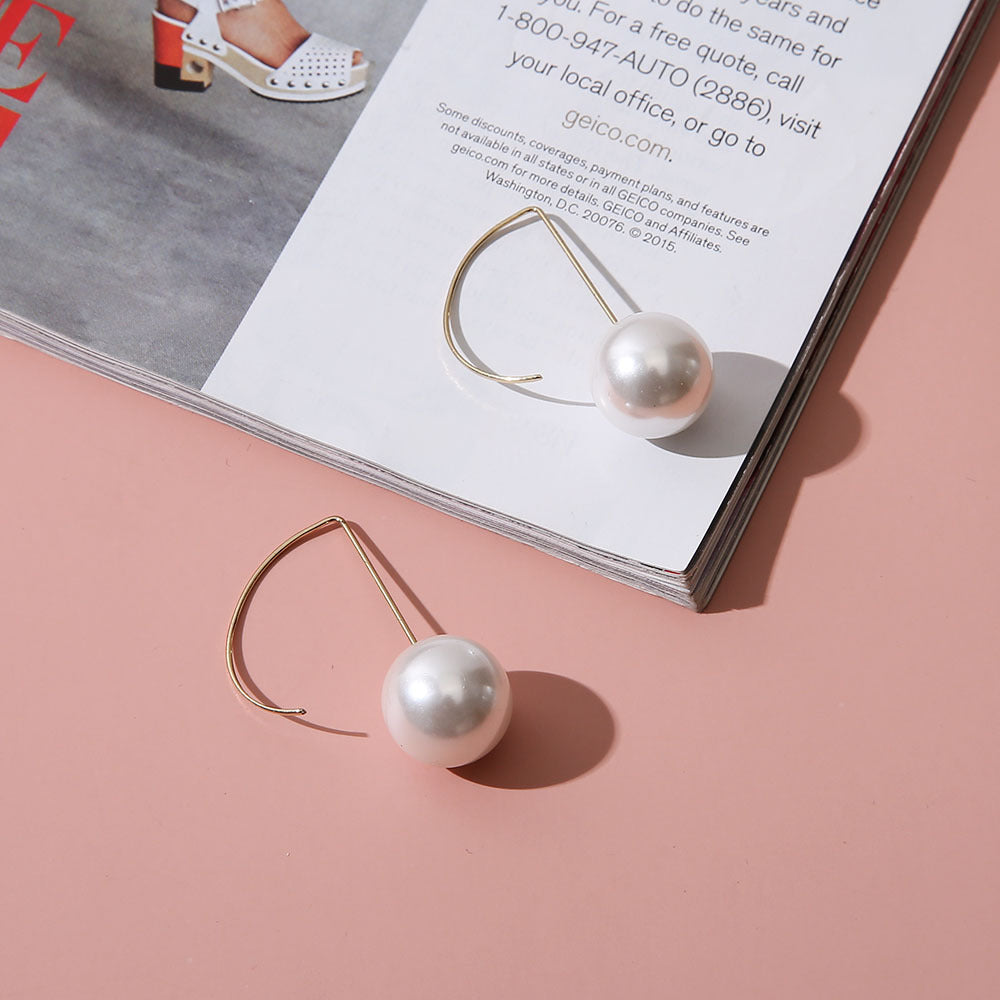 Wholesale  freshwater pearl fish hook handmade earrings