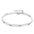 Wholesale  Silver S925 Bracelet Square Grid Pin Hip Hop Trend White Gold Plated Bracelet