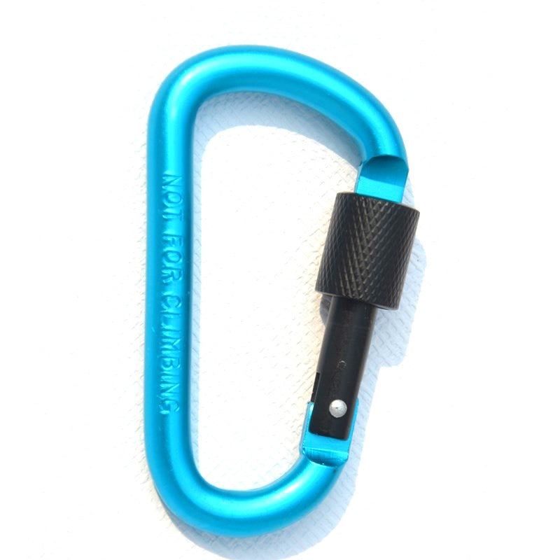 Wholesale Bold 8CM D-type Locking Carabiner Aluminum Alloy Backpack Buckle ACC-KC-KaBiao013