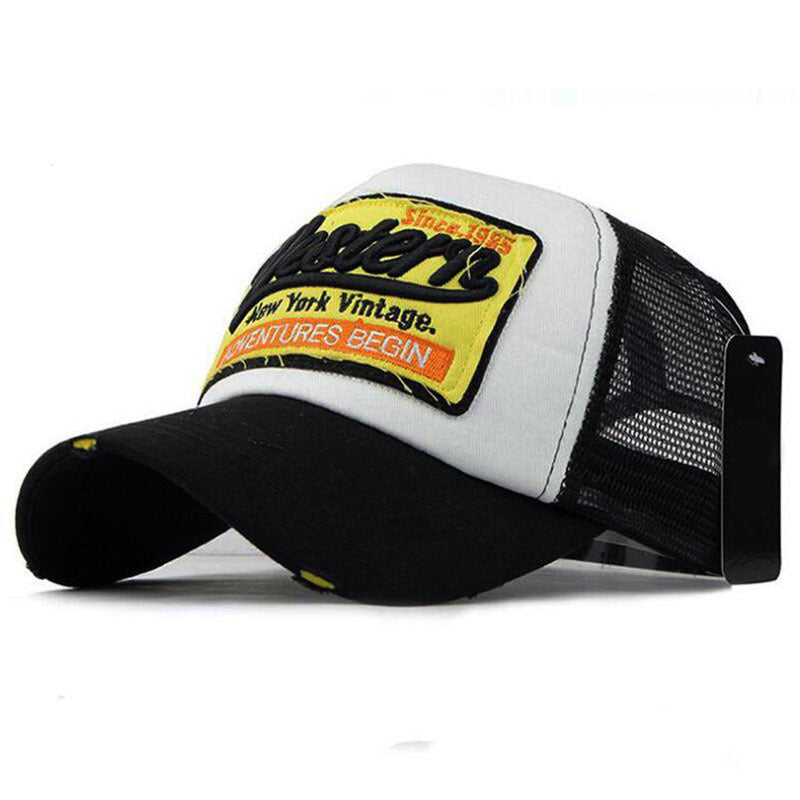 Wholesale Men S Western 3D Embroidered Cotton Mesh Baseball Cap Trendy Outdoor Style