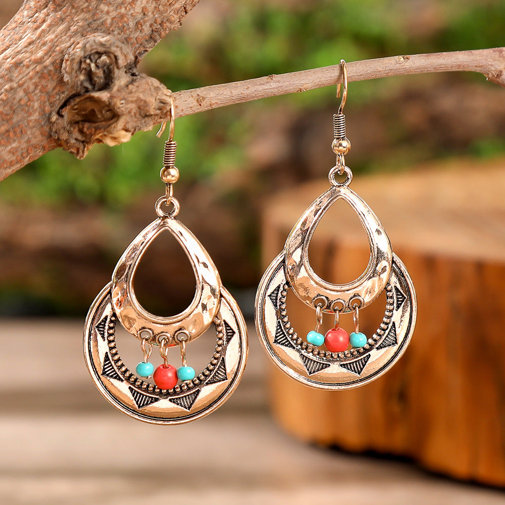 Wholesale Ethnic Style Colorful Tassel Earrings Zinc Alloy Fashion Accessory
