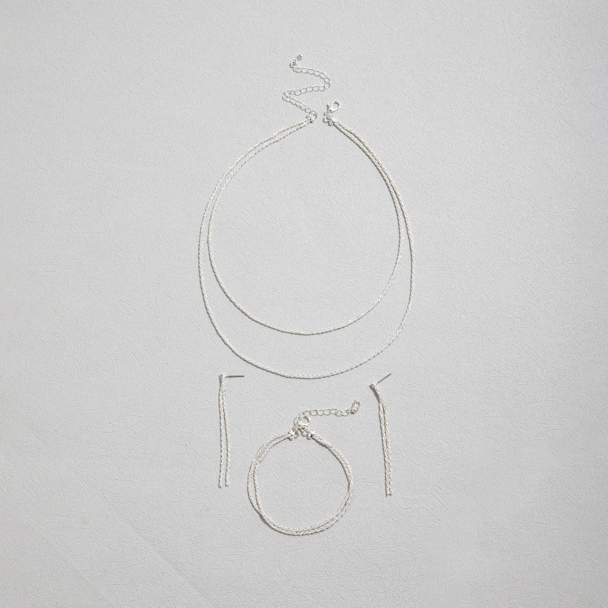 Wholesale shiny rhinestone necklace earrings bracelet suit