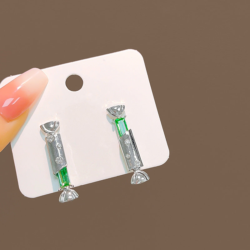 Wholesale Silver Needle Zircon Heart Earrings ACC-ES-MDD080