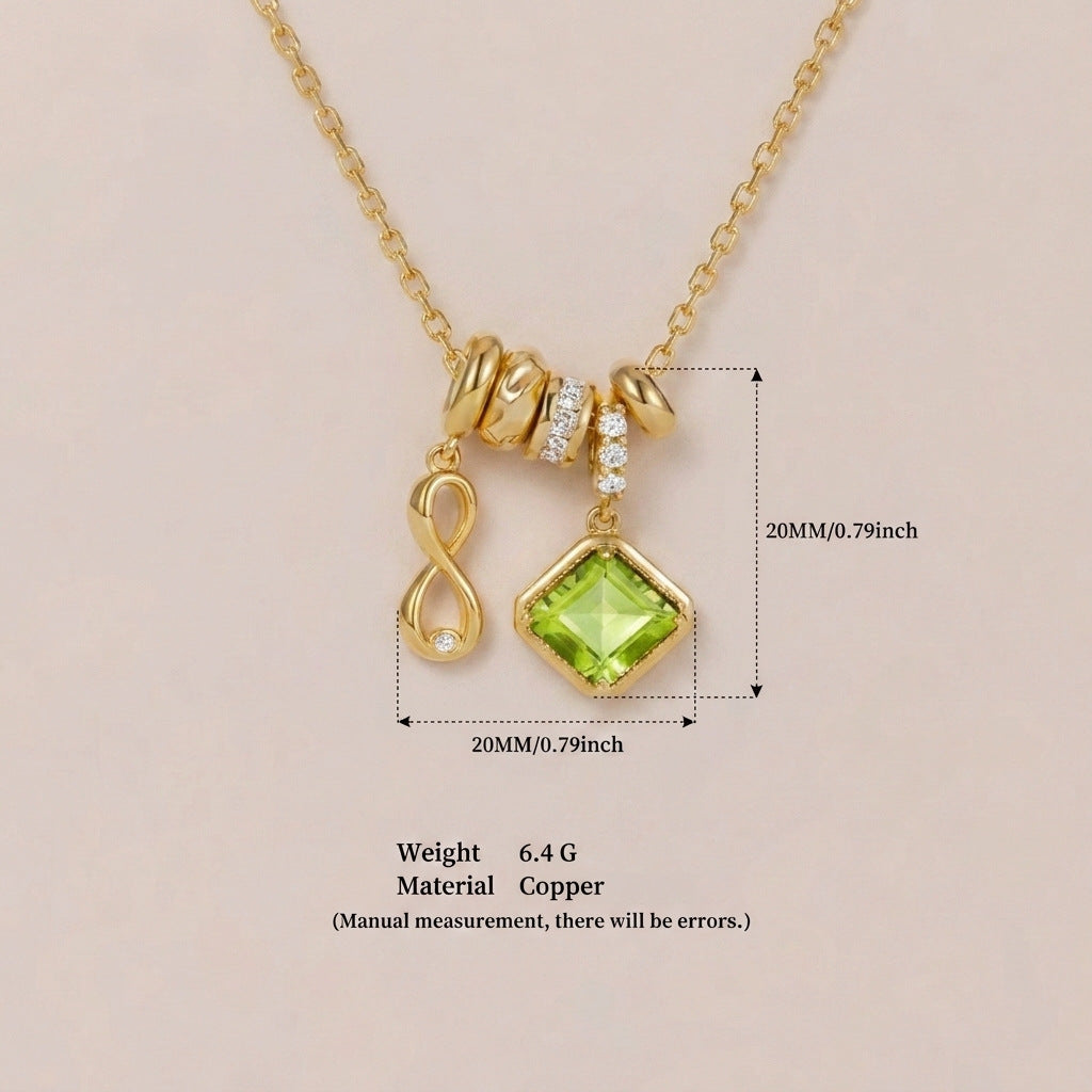 Wholesale Chic Multi Pendant Collarbone Necklace Copper Zircon Jewelry Accessory Boutique Resale Gift