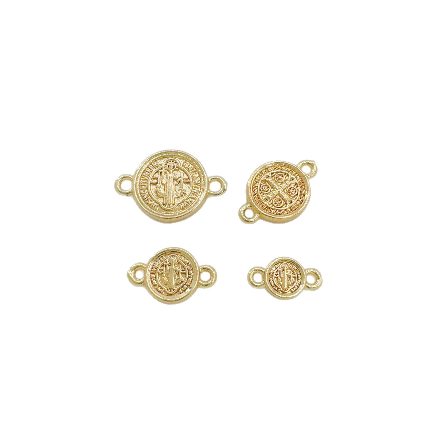 Wholesale Double Hollow Pendant Copper Electroplated DIY Jewelry Making Charm Fashion Accessory