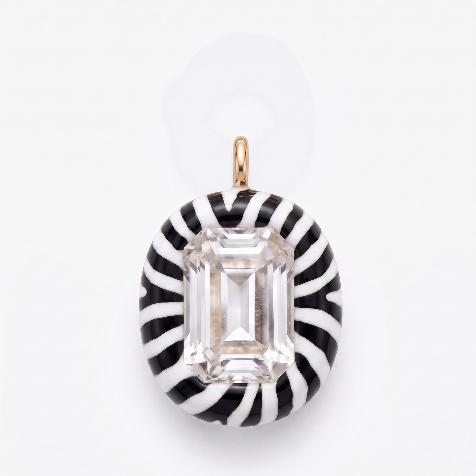 Wholesale Stainless Steel Zebra Pattern Pendant With Open Chain 18K Gold Tone Finish DIY Jewelry Accessory For Fashion Gift