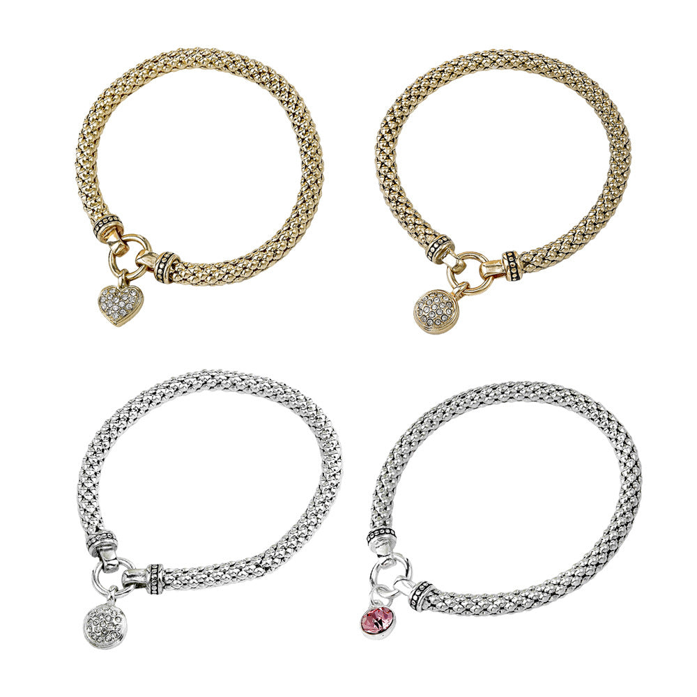 Wholesale Bohemian Glass Stacked Bracelets Colorful Personalized Letter Jewelry Accessory
