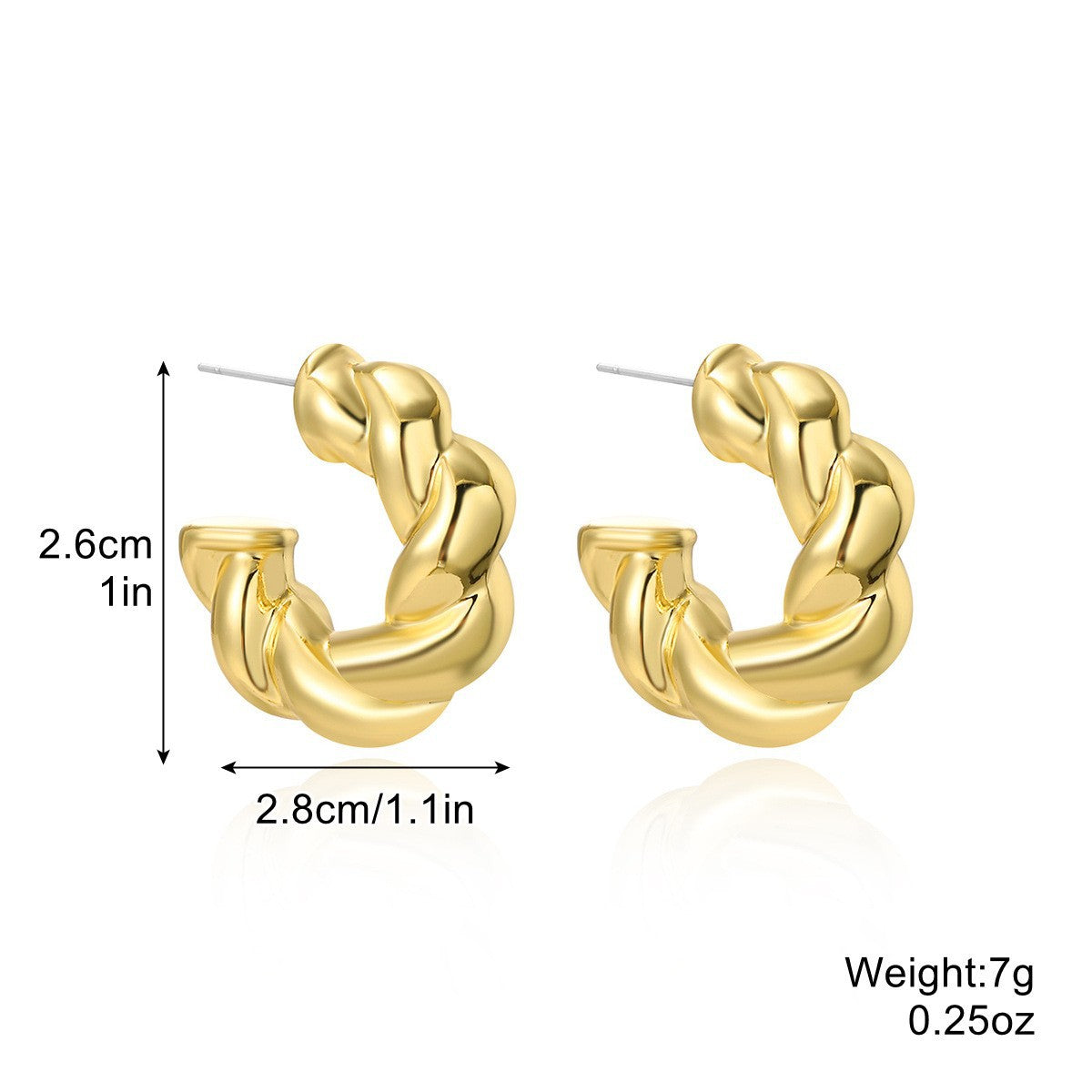 Wholesale simple glossy versatile earrings