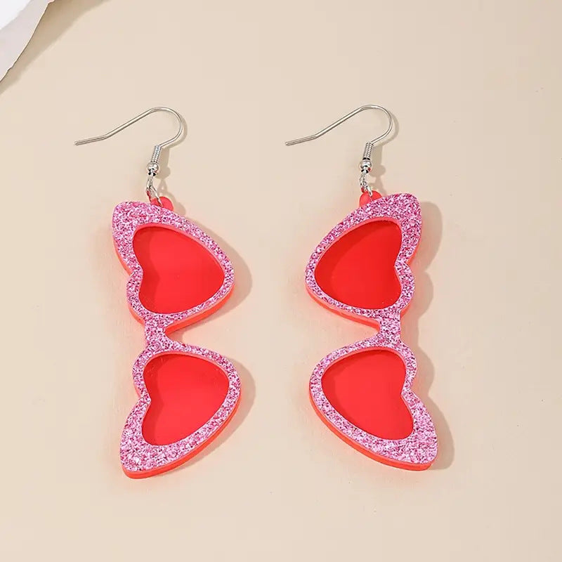 Wholesale  Love Sunglasses Earrings Acrylic Earrings