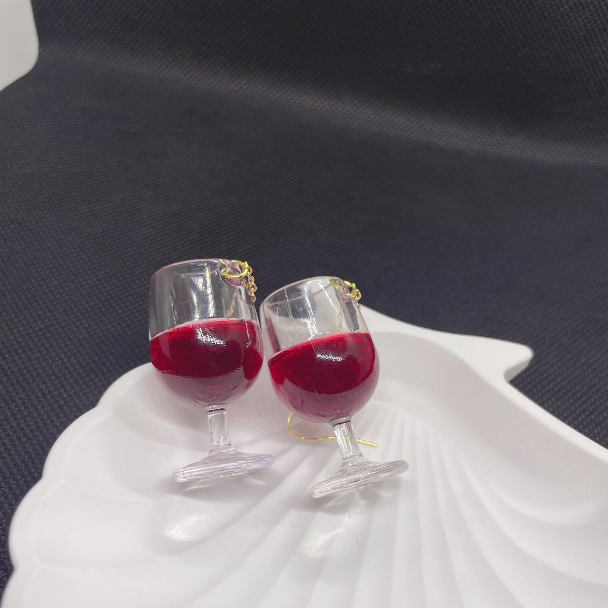Wholesale Red Wine Glass Bottle Earrings