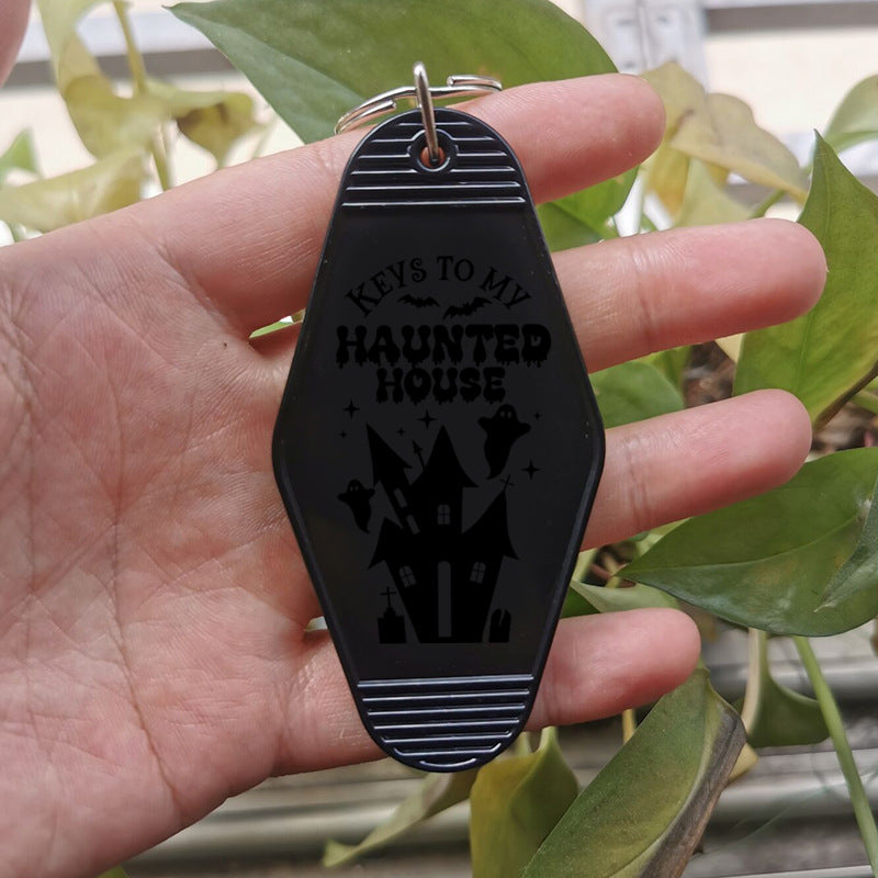 Wholesale Halloween Motel Haunted House Keychain ACC-KC-MeiXin011