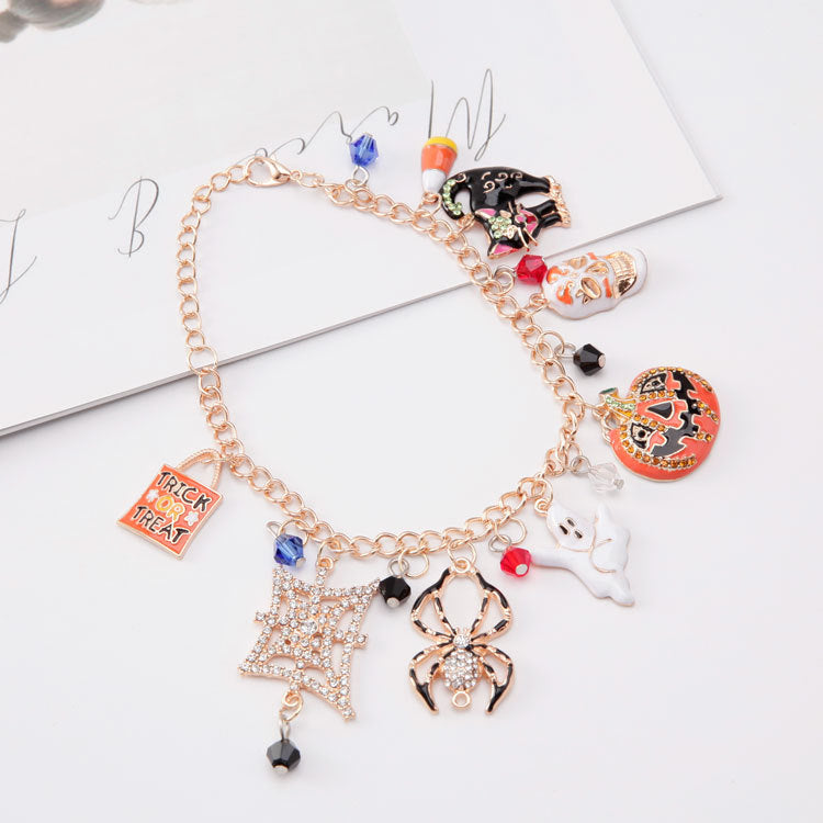 Wholesale Halloween Alloy Oil Drop Necklace Bracelet ACC-NE-BinLi001