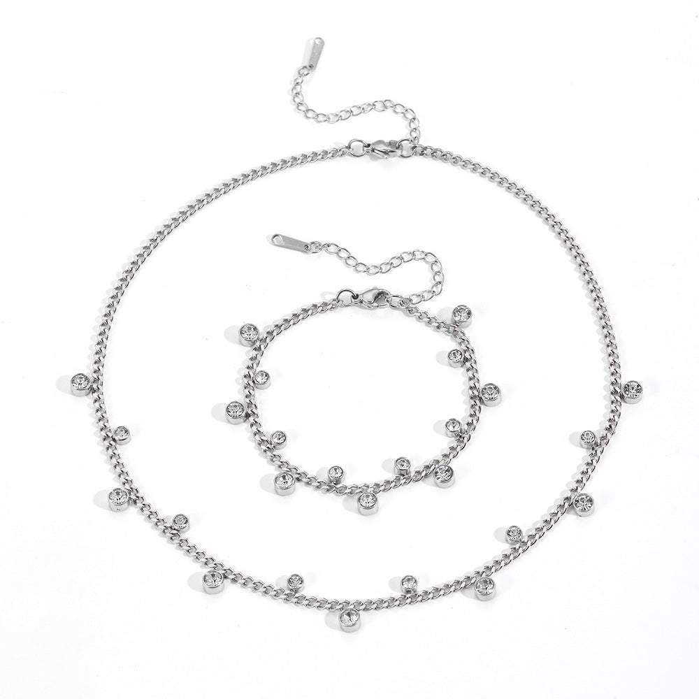 Wholesale Titanium Steel Necklace Jewelry Set