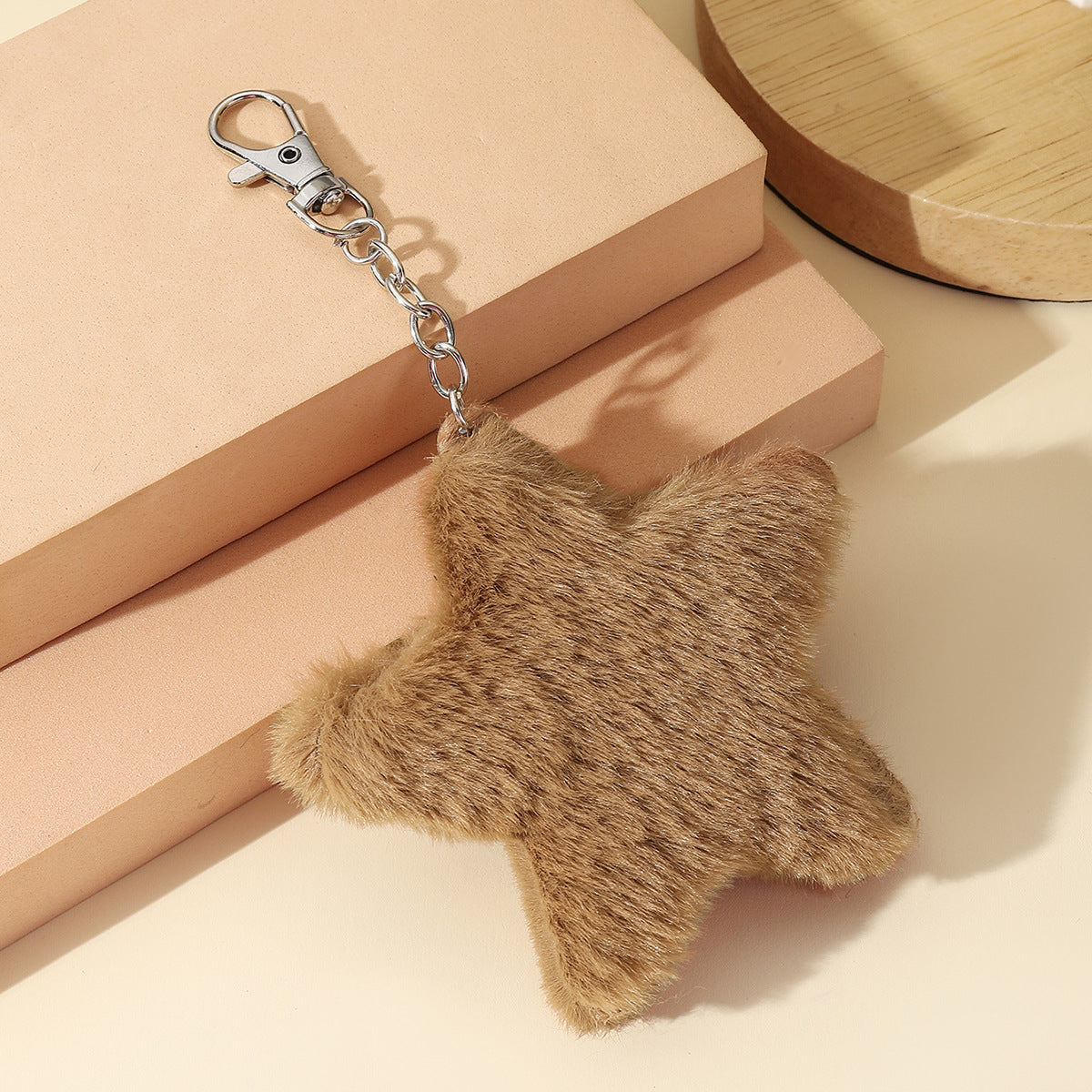 Wholesale Cute Plush Star Keychain