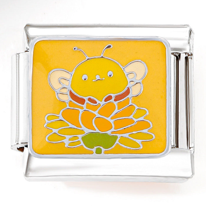 Wholesale Italian Charm Bracelet 9mm DIY Splicing Mountaineering Team Sunflower Stainless Steel Composable Bracelet