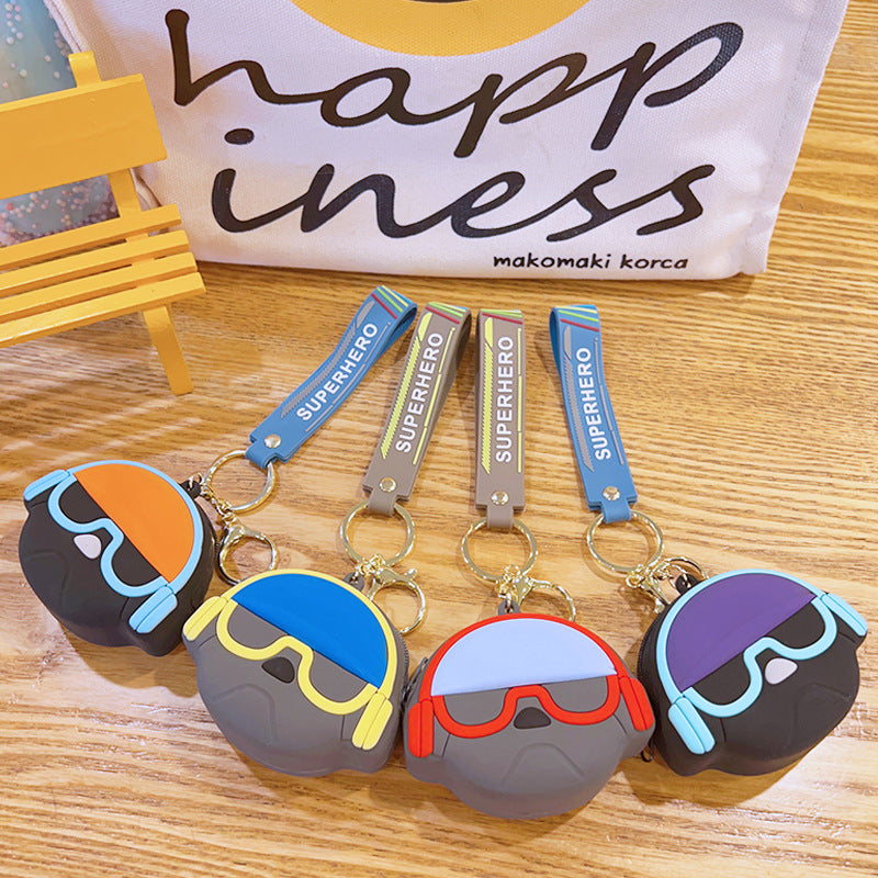 Wholesale Cartoon French Dog Coin Purse Keychain Keychain Wallet ACC-KC-JuCai014