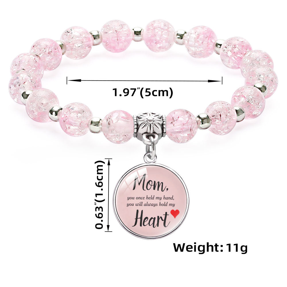 Wholesale  Mother's Day Bracelet Letter English Design Beaded Pendant Bracelet