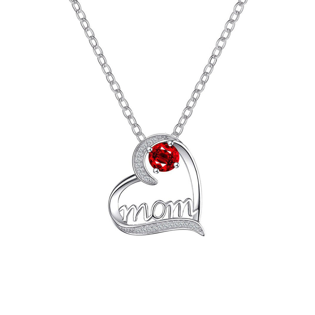 Wholesale Titanium Steel Mom Letter Love Necklace  Heart-shaped Mother's Day Necklaces