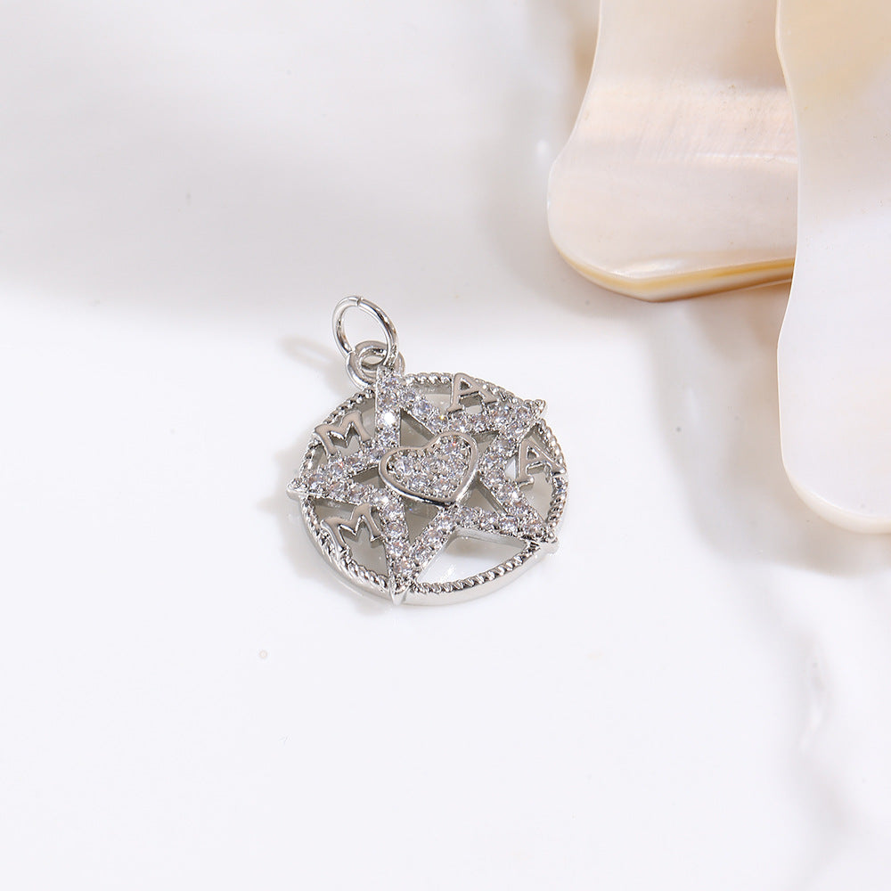 Wholesale Plated 18K Round Five-Pointed Star Necklace