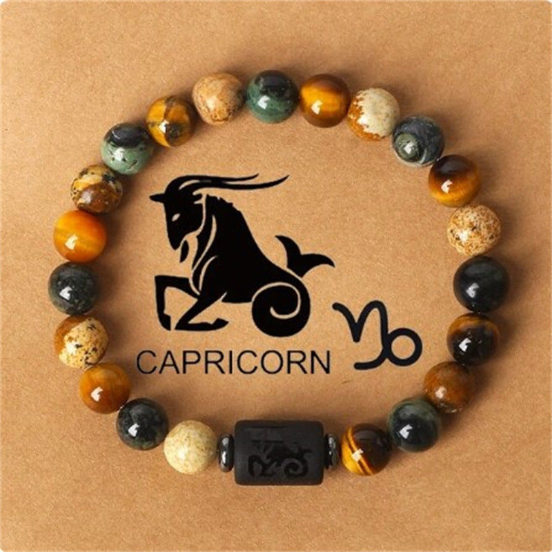 Wholesale Twelve Zodiac Signs Natural Stone Bracelet Handmade Beaded Bracelet ACC-BT-Yunh003