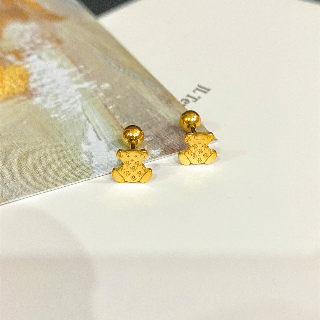 Wholesale Titanium Steel Animal Screw Earrings ACCVIP-ES-YZXW004