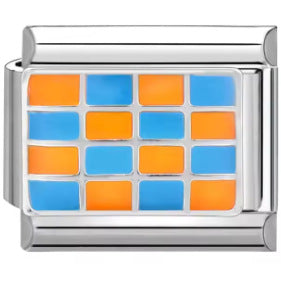 Wholesale Italian Charm Bracelet 9mm DIY Splicing Flag Nautical Flag Plaid Stainless Steel Composable Bracelet