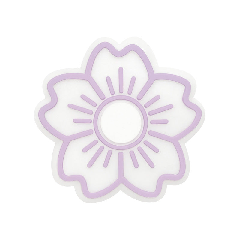 Wholesale Food Grade Silicone Cherry Blossom Teether Beads For Baby Teething DIY Craft Supply