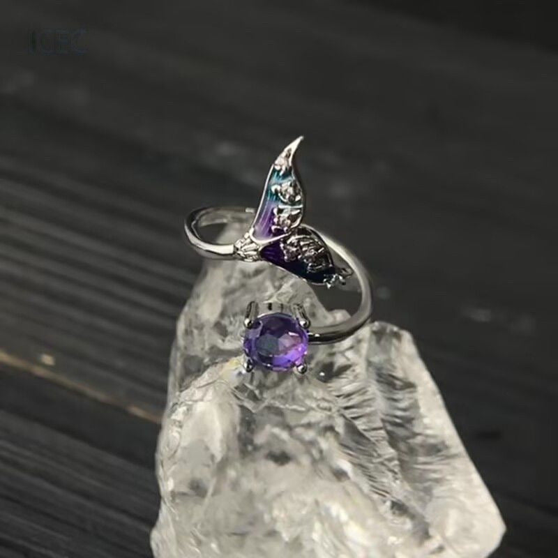 Wholesale Purple Zircon Fishtail Ring