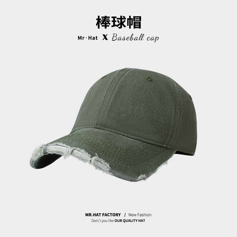 Wholesale Vintage Plain Cotton Hat Frayed Edge Baseball Cap ACC-HT-JiaXun002