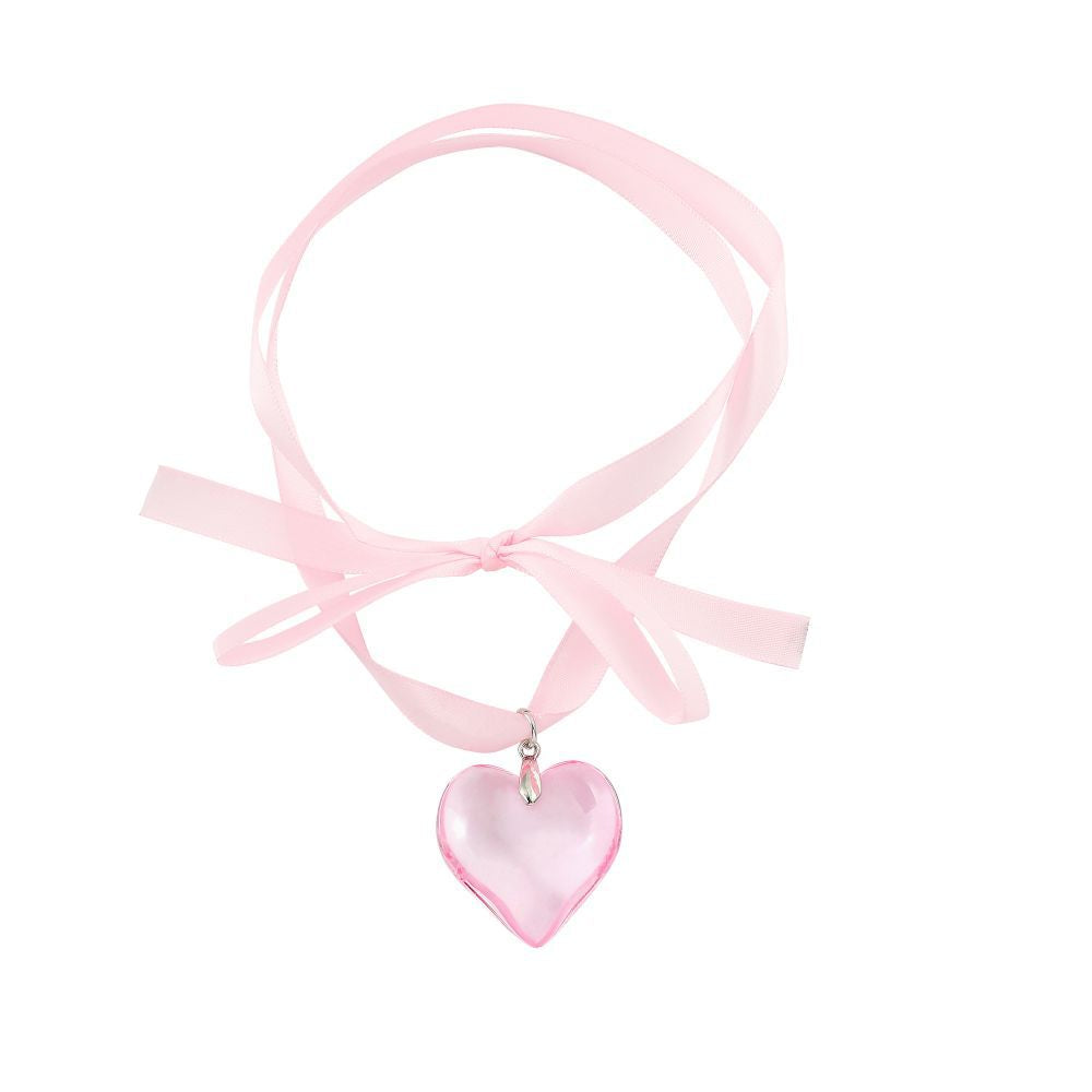 Wholesale double layer simple bow love necklace